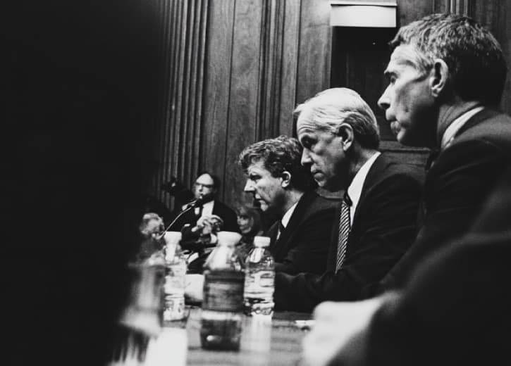 Oversight — a congressional hearing scene